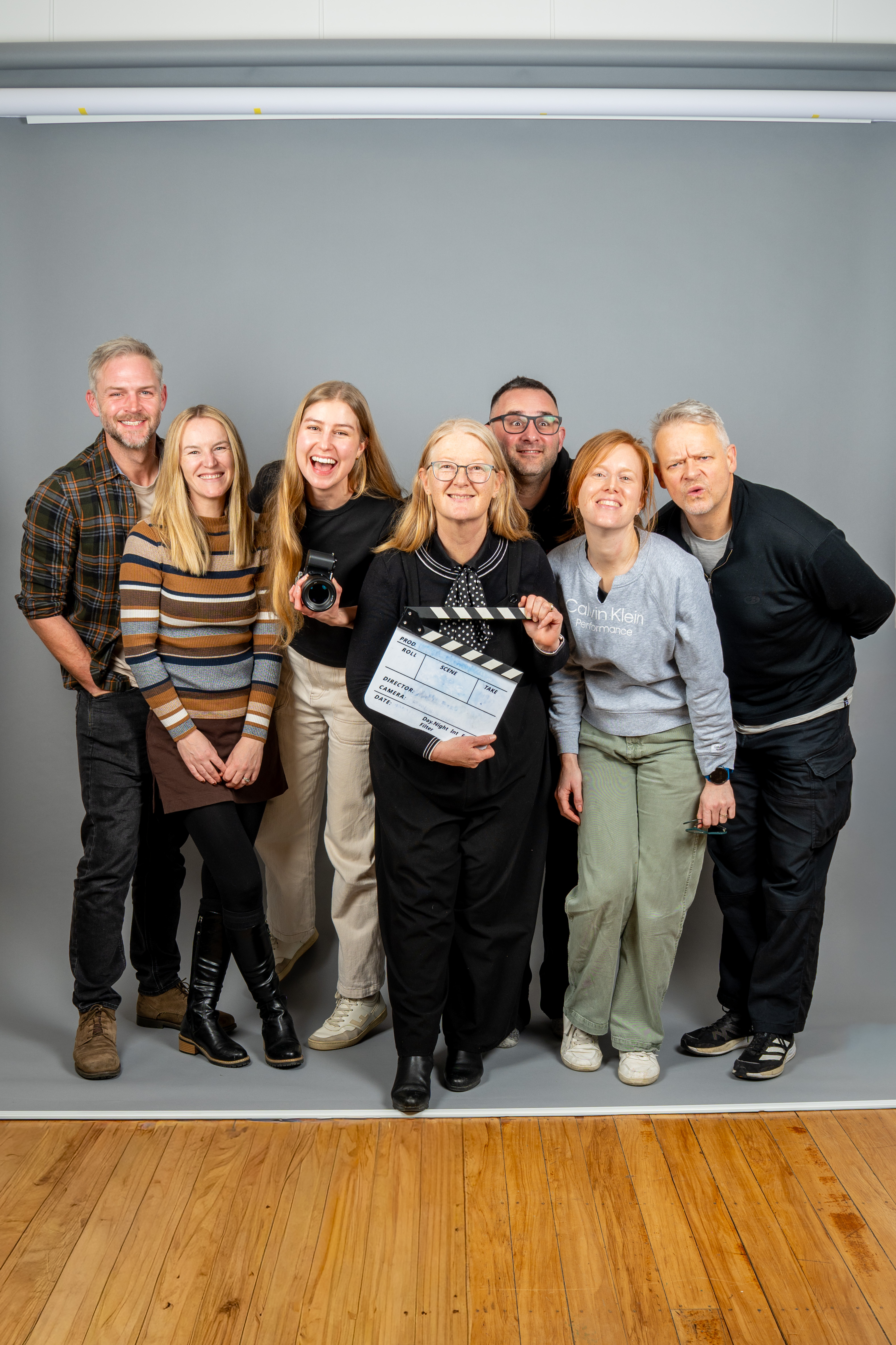 Adults screen acting class in studio